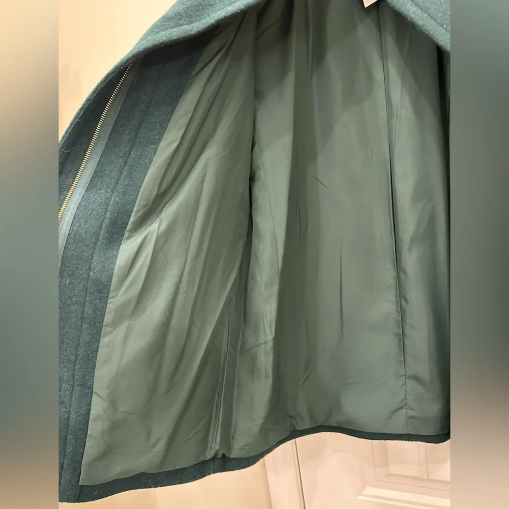 J. Crew NWT Green Wool Blend City Coat Size 8